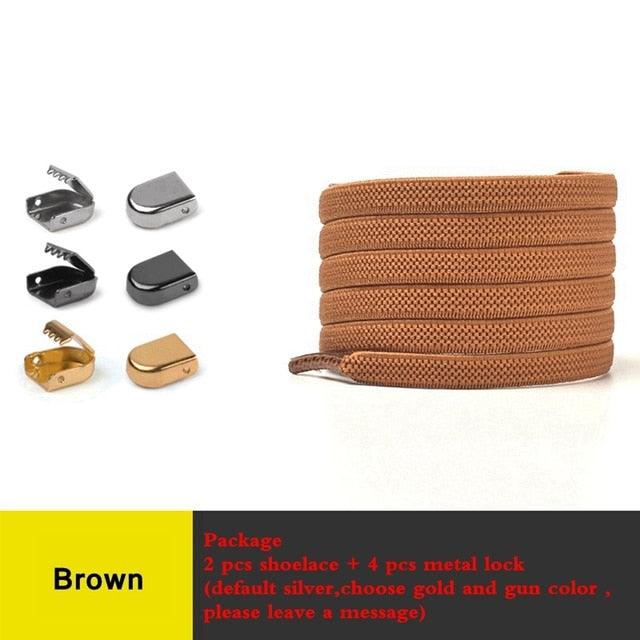 Trendy Colorful No Tie Elastic Shoelaces Running Shoe Lace Safety Flat Shoelace Kids Adult Lazy Lace