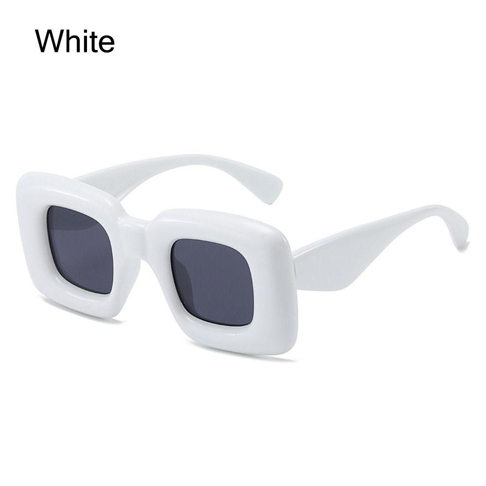 Women Sunglasses Square Candy Color Shades UV400 Designer Men Red Yellow Unique Sun Glasses Wide Legs