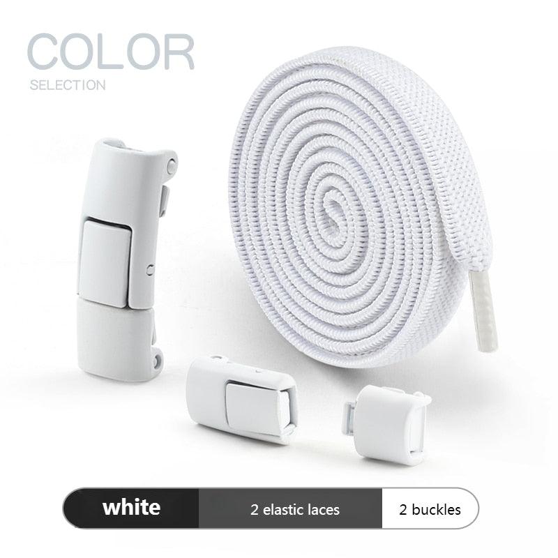 T-BOO 2023 No Tie Shoe Laces 8MM Press and Lock Shoelaces Without Ties Elastic Laces Sneaker Kids Adult