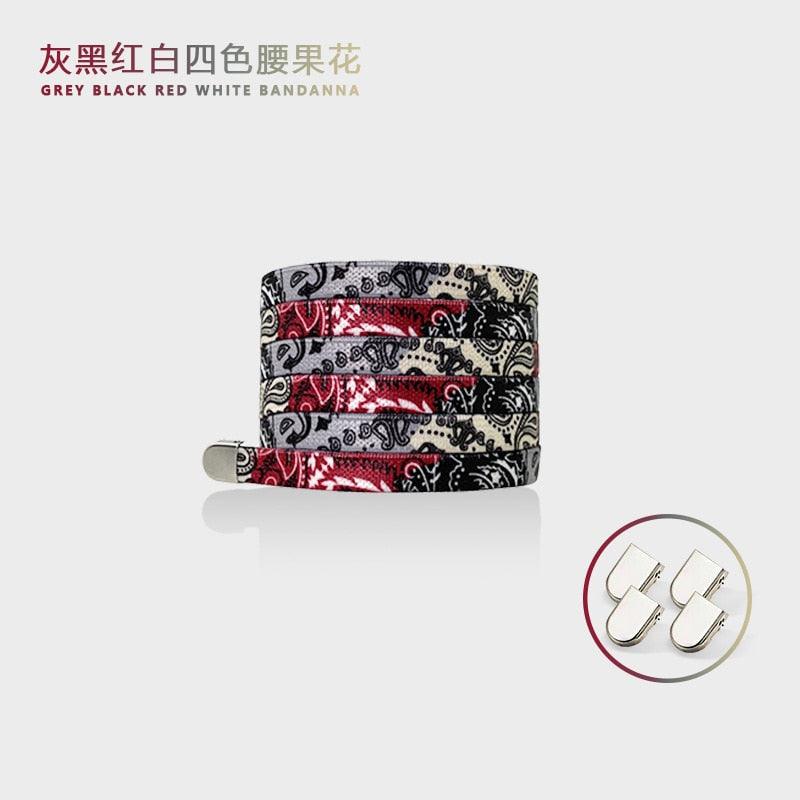 Trendy Colorful No Tie Elastic Shoelaces Running Shoe Lace Safety Flat Shoelace Kids Adult Lazy Lace