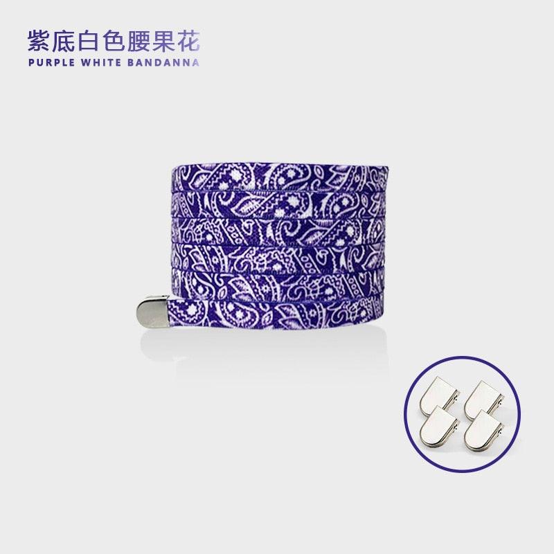 Trendy Colorful No Tie Elastic Shoelaces Running Shoe Lace Safety Flat Shoelace Kids Adult Lazy Lace