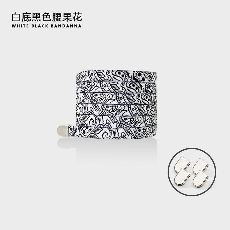 Trendy Colorful No Tie Elastic Shoelaces Running Shoe Lace Safety Flat Shoelace Kids Adult Lazy Lace