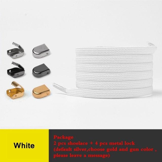 Trendy Colorful No Tie Elastic Shoelaces Running Shoe Lace Safety Flat Shoelace Kids Adult Lazy Lace