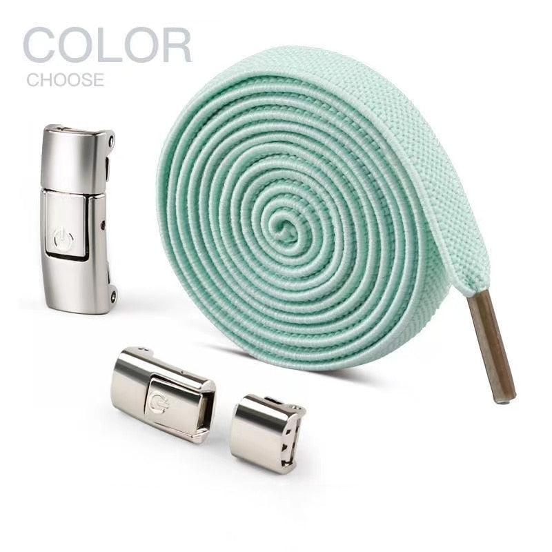 T-BOO 2023 No Tie Shoe Laces 8MM Press and Lock Shoelaces Without Ties Elastic Laces Sneaker Kids Adult