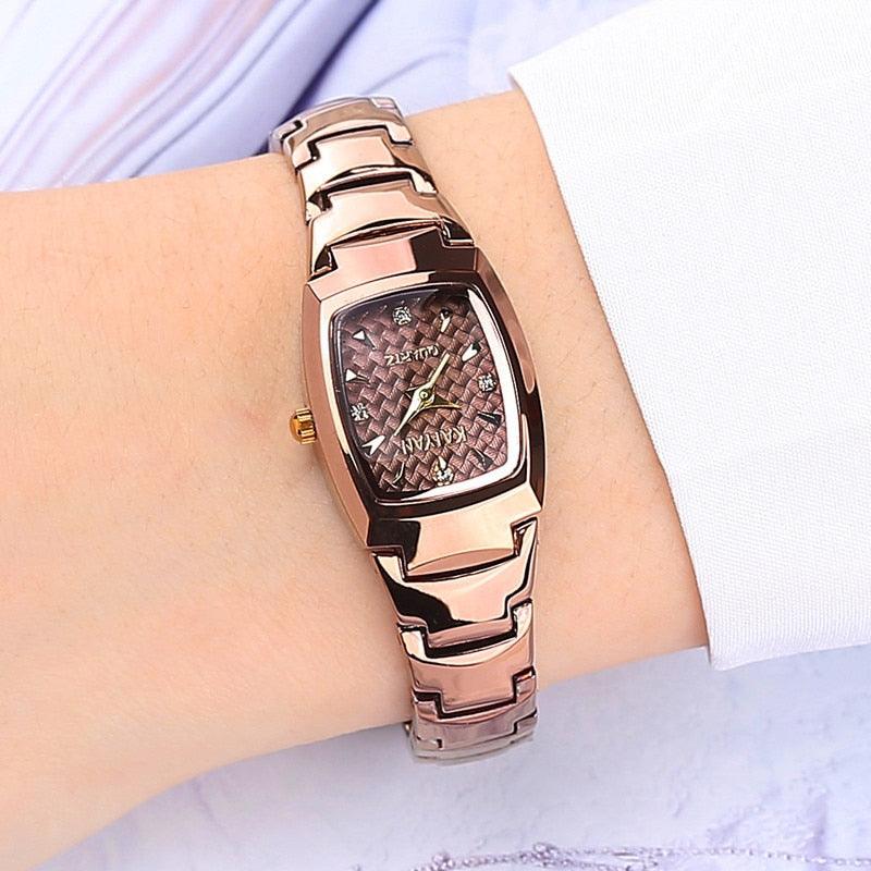 T-BOO Women Luxury Watches Crystal Bracelet Quartz Watch Steel Female Wristwatch Montre Femme Relogio Top Brand Fashion