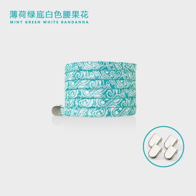 Trendy Colorful No Tie Elastic Shoelaces Running Shoe Lace Safety Flat Shoelace Kids Adult Lazy Lace