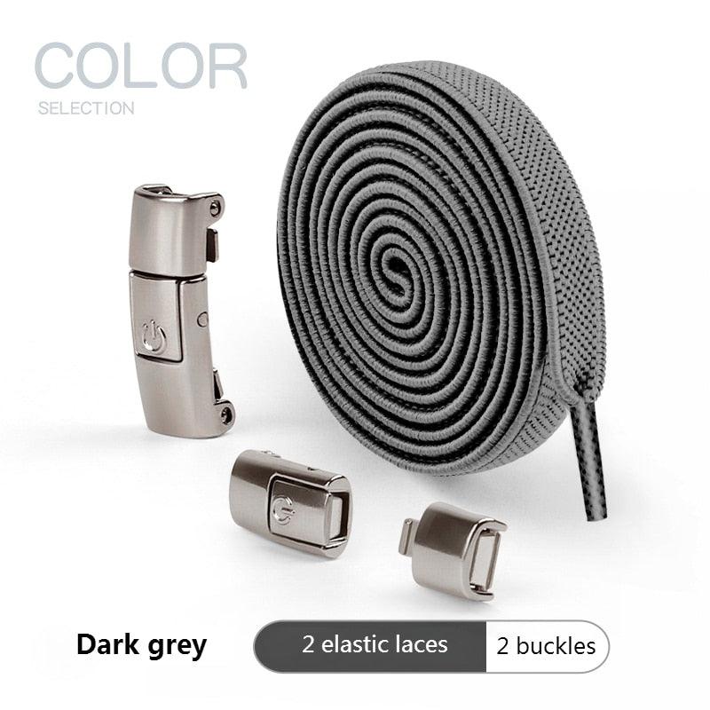 T-BOO 2023 No Tie Shoe Laces 8MM Press and Lock Shoelaces Without Ties Elastic Laces Sneaker Kids Adult