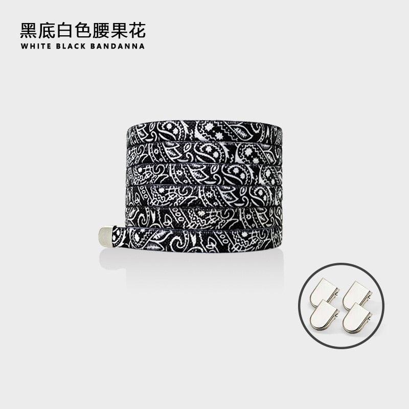 Trendy Colorful No Tie Elastic Shoelaces Running Shoe Lace Safety Flat Shoelace Kids Adult Lazy Lace