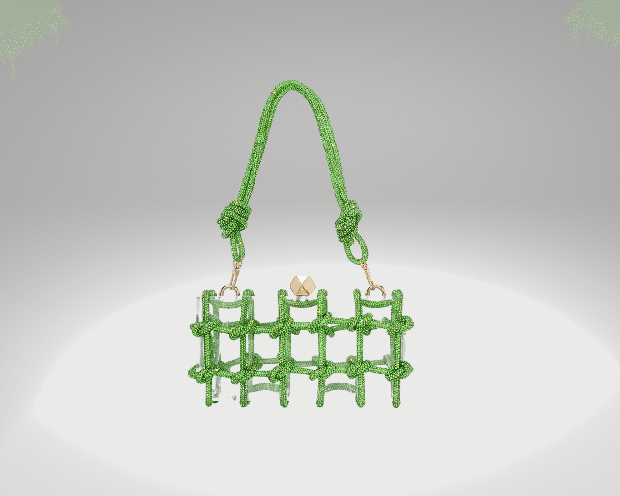 Women Clear Diamond Acrylic Box Evening Clutch Bags New Woven Knotted Rope Rhinestone Purses And Handbags