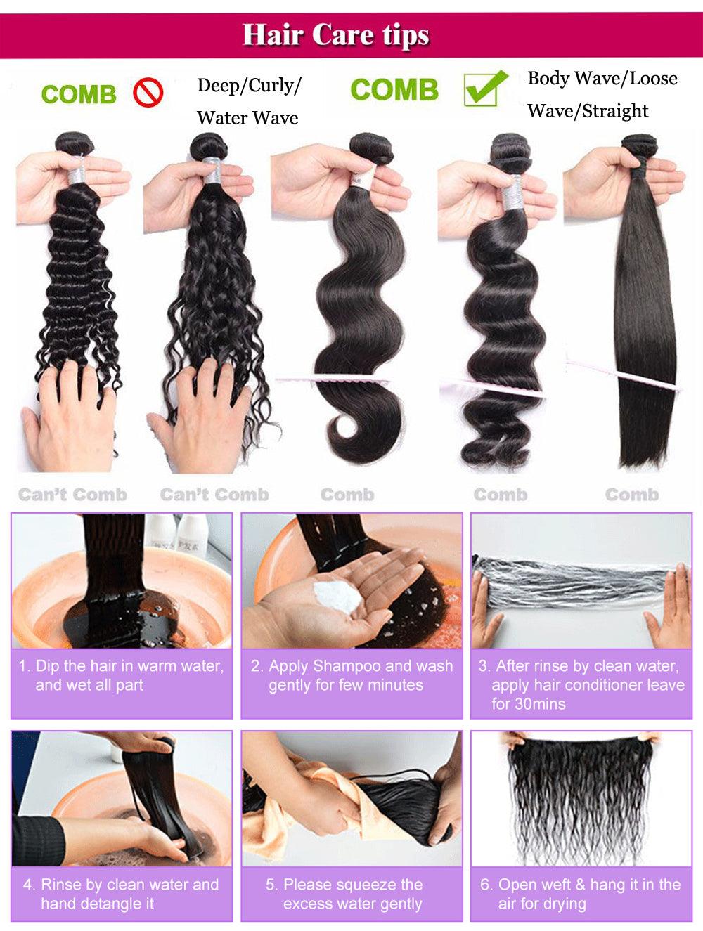 Make Your Hair Dreams a Reality with T-BOO Straight Indian Virgin Hair Bundle - 3PCS with Closure!