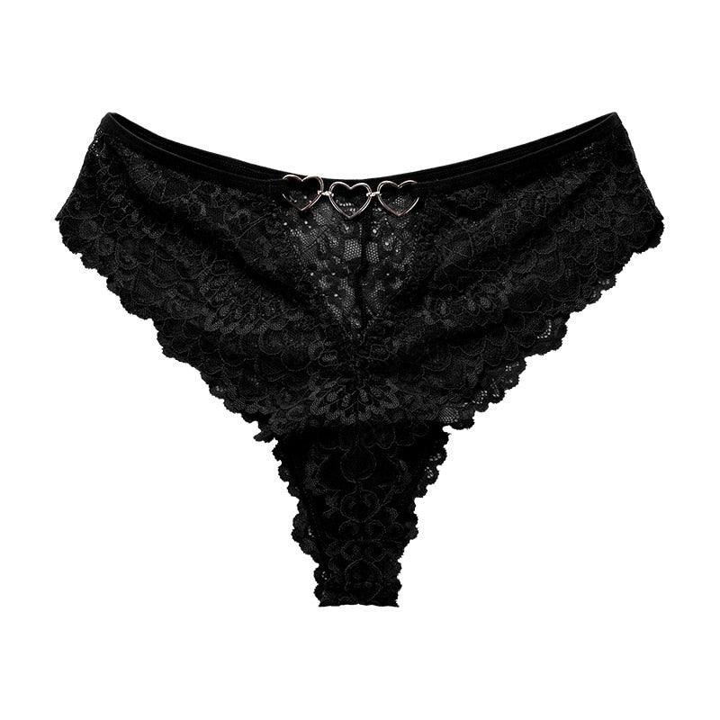 T-BOO Women Sexy Lingerie Lace Panties G String Underwear Low-waist Thong T-back Transparent Temptation Hollow Out Intimate