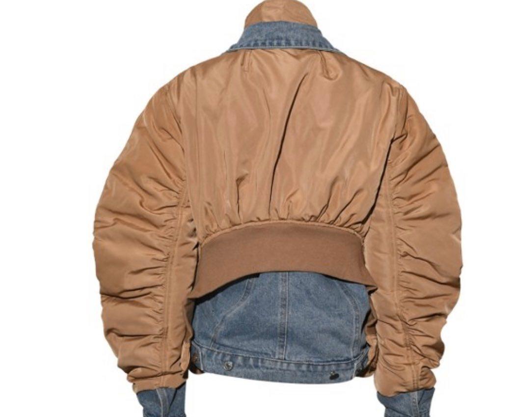 2022 Women Denim Patchwork Jacket Fly Coat New Chic Fashion Turn-down Collar Loose Windbreaker High Street Bomber Jacket