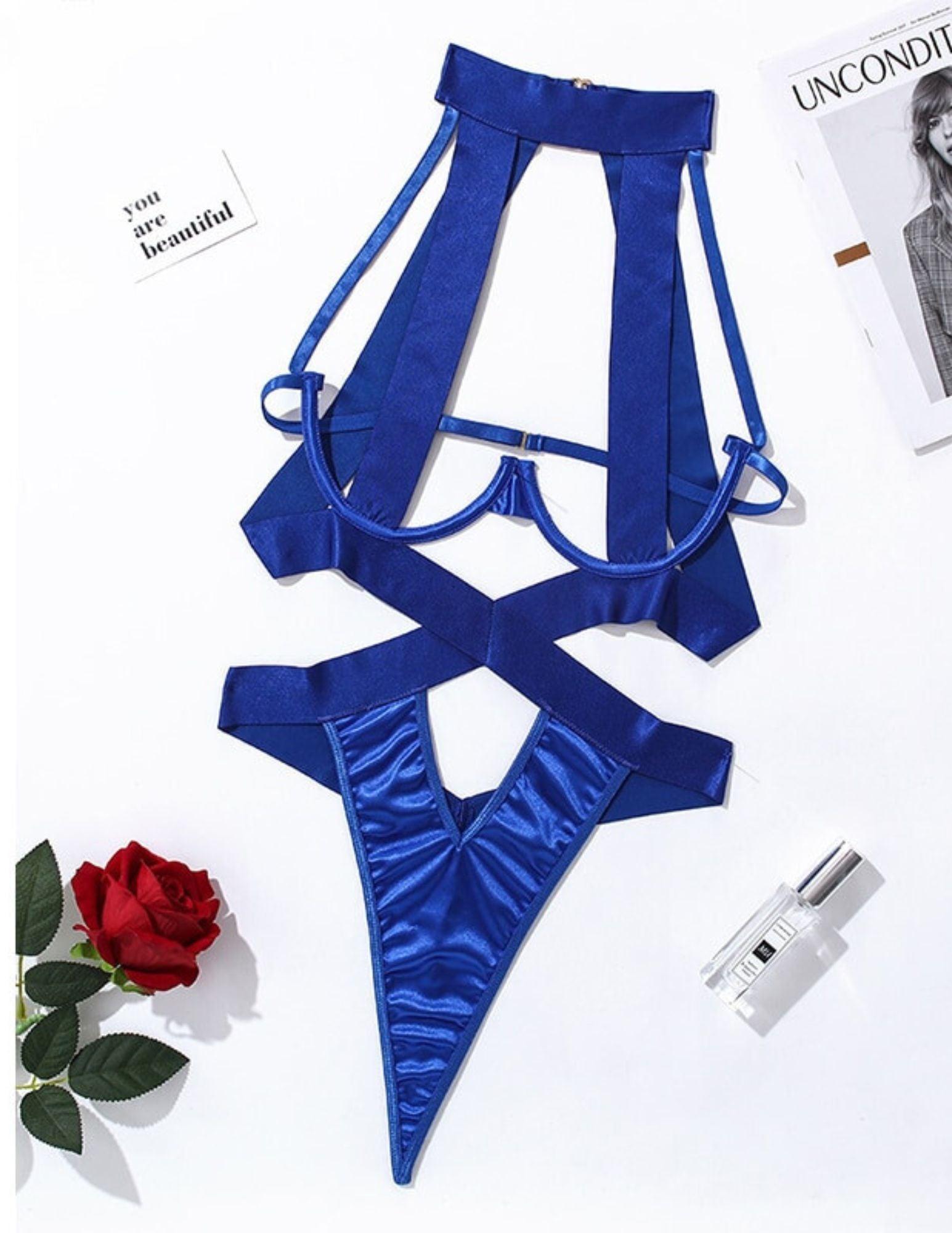 T-BOO Sexy Lingerie Bandage Bodysuit Women Halter Hollow Out Exotic Clothes Black Porn Sissy Hot Sensual Body