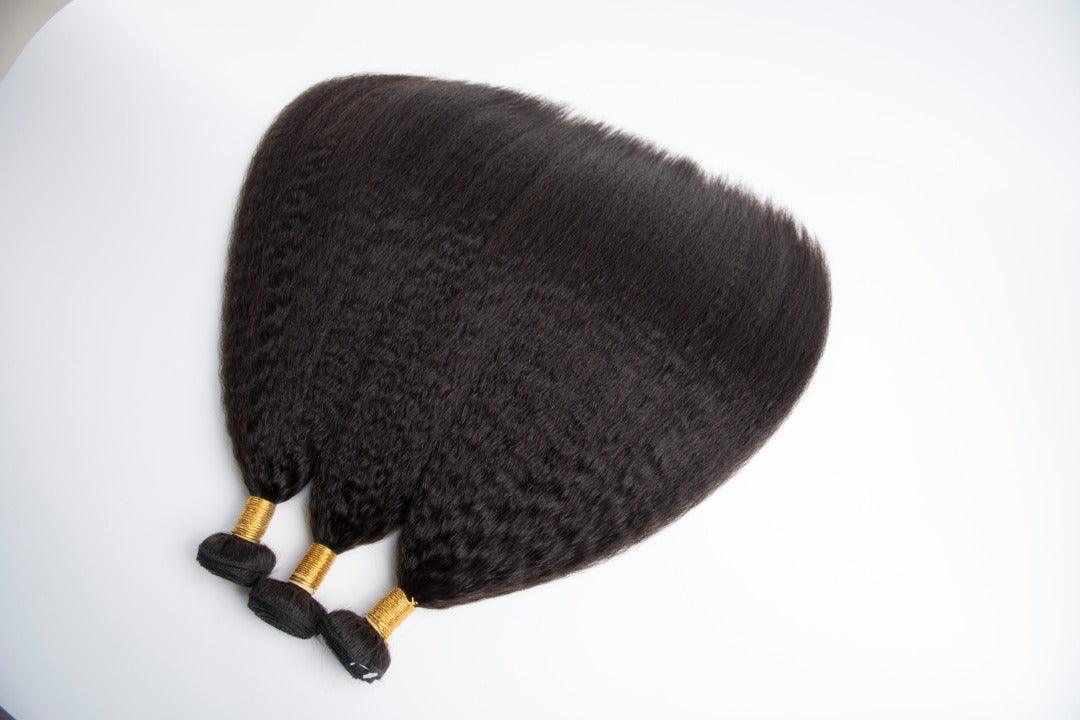 Transform Your Look with our T-BOO 3 pcs Yaki Straight Brazilian Kinky Straight Human Hair!