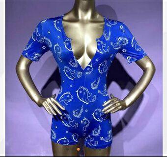 Sexy adult Onesies Rompers Sleepwear Print Floral Shorts Jumpsuit long sleeve V Neck Bodycon Bodysuit