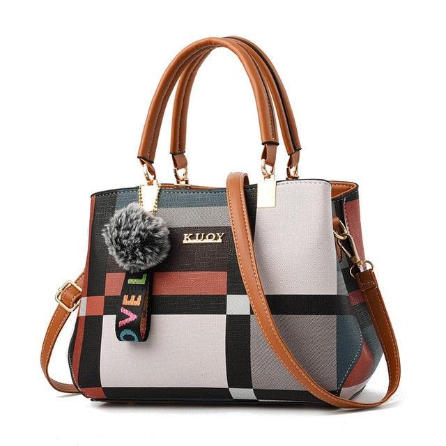 New Women Luxury Handbag Wild Messenger Bags Designer Plaid Shoulder Bag Female Ladies Totes