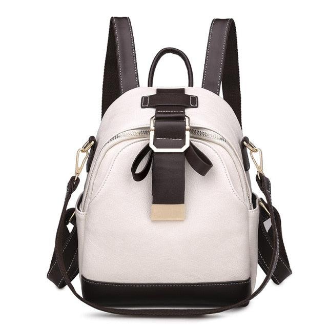 T-BOO Vintage Backpack High Quality PU leather School Bag Large Capcity Travel Bag Brands Fashion Rucksack Pack