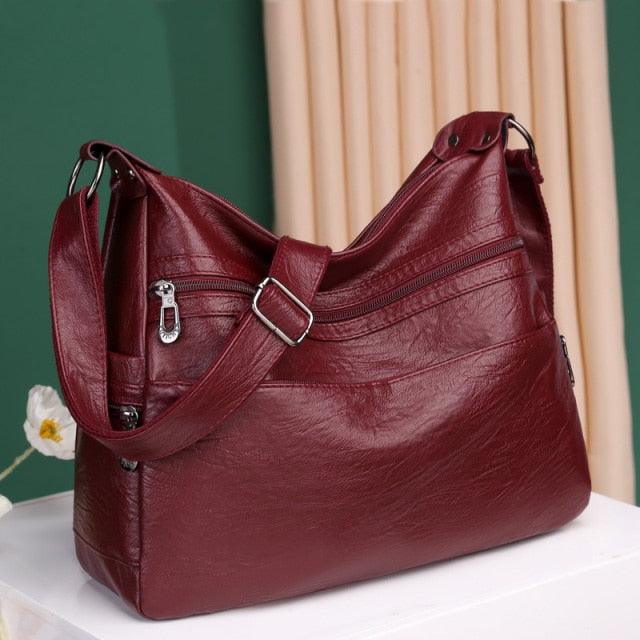 Luxury Pu Leather Messenger Bag Women Large Hand Bag Soft Casual Hobo bag Crossbody Shoulder Bags