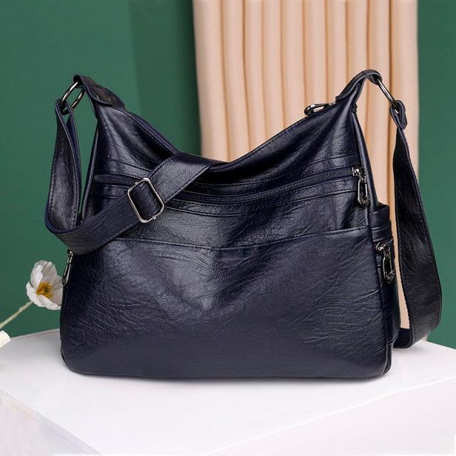 Luxury Pu Leather Messenger Bag Women Large Hand Bag Soft Casual Hobo bag Crossbody Shoulder Bags