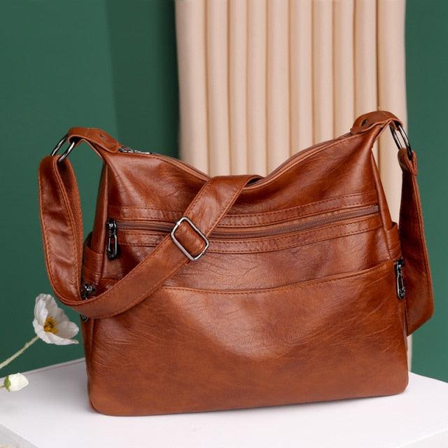Luxury Pu Leather Messenger Bag Women Large Hand Bag Soft Casual Hobo bag Crossbody Shoulder Bags