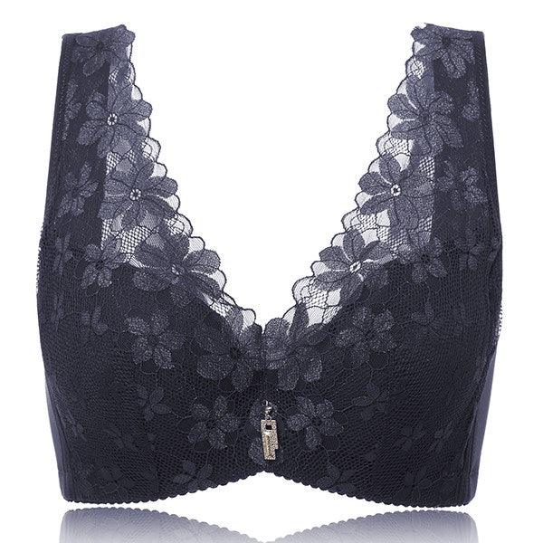 Women Sexy Push Up Bra Flower Lace Underwear Brassiere Underwire Full Cup Bras Seamless Lingerie Thin Vest Bras