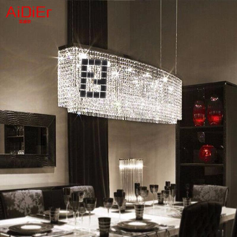 Restaurants led Bedroom lamp Hall chandelier simple rectangular bar dining room lighting creative meals lamps