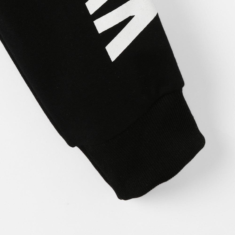 Womens Letters Long Sleeve Hoodie Sweatshirt Pullover Tops Blouse