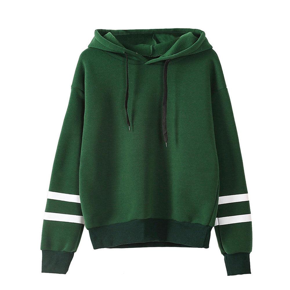 Womens Long Sleeve Hoodie Sweatshirt Jumper Hooded Pullover Tops Blouse