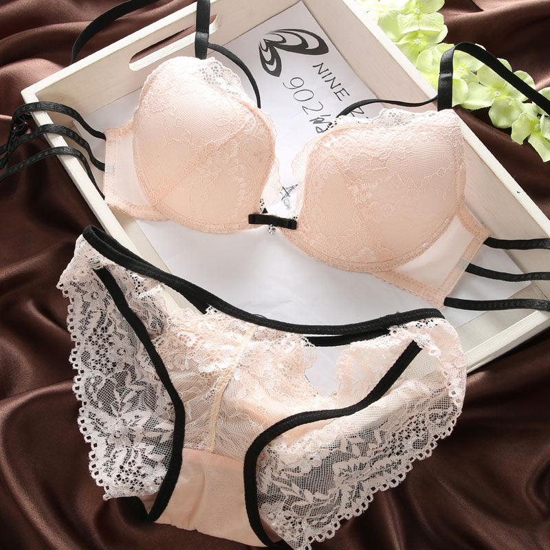 T-BOO Underwear Set Bra Set Women Lingerie Bra & Briefs Set Sexy Intimate Brassiere Panties Lace Push Up Thin Lingerie