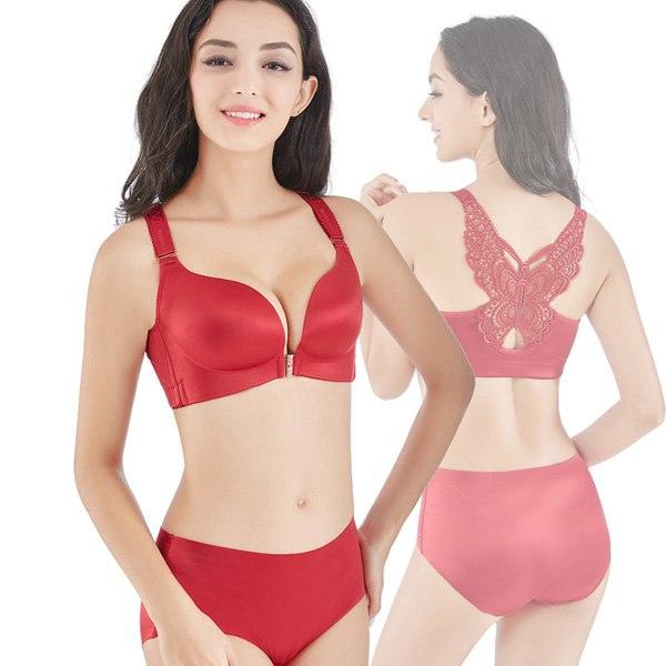 Plus Size Bra Set Seamless Bra And Panties For Women Bras And Underwear Sets Push Up Brassiere Bra Brief Sets Large Size Cup