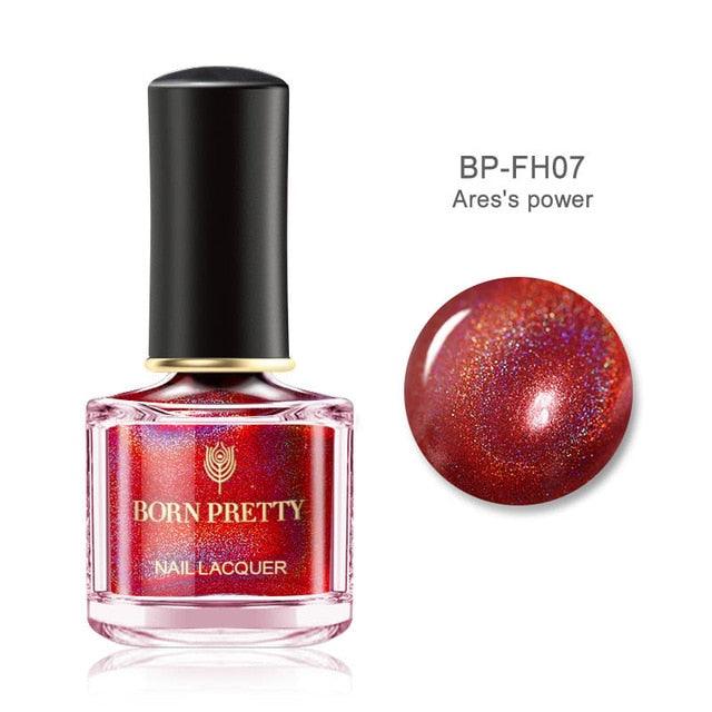Holographic Laser Nail Polish 6ml Flourish Series Varnish Shining Glitter Nail Art Lacquer Polish