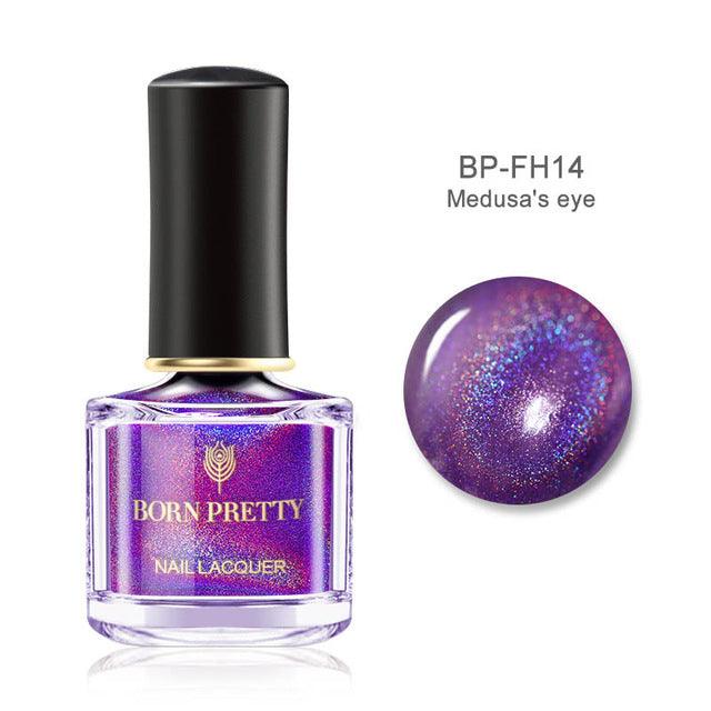 Holographic Laser Nail Polish 6ml Flourish Series Varnish Shining Glitter Nail Art Lacquer Polish