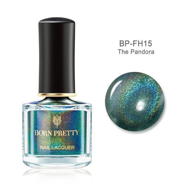 Holographic Laser Nail Polish 6ml Flourish Series Varnish Shining Glitter Nail Art Lacquer Polish