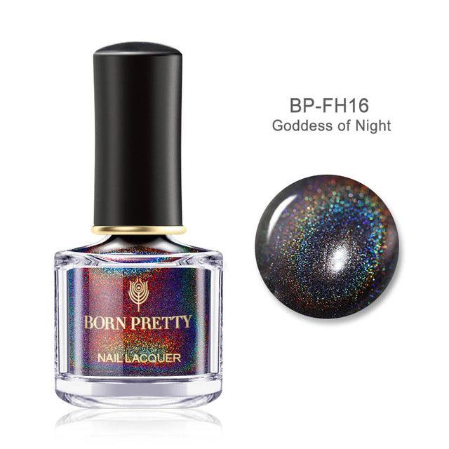 Holographic Laser Nail Polish 6ml Flourish Series Varnish Shining Glitter Nail Art Lacquer Polish