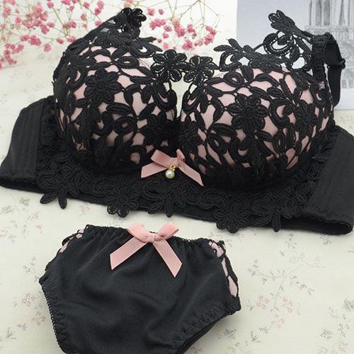 Sexy Push Up Bra Set Women Fashion Design Lingerie Bra Bralette Panties Set Women intimates Bra and Briefs
