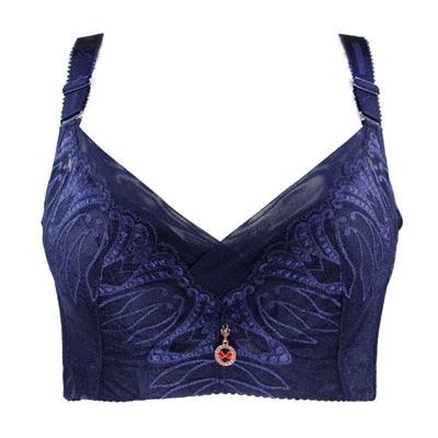 Plus Size Bra Push Up Sexy Lace Bras For Woman Large Size Lingerie Brassiere Bra Underwear Big Size 46 48 50 52 C D E Cup
