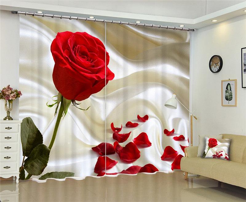 Modern window curtains home decoration fashion fabrics for curtains living room 3D flowers window treatment balcony