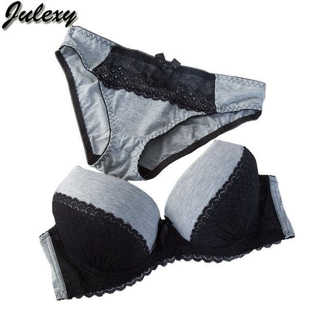 Women Plus size Sexy Lace Bra and Underwear Panty Set