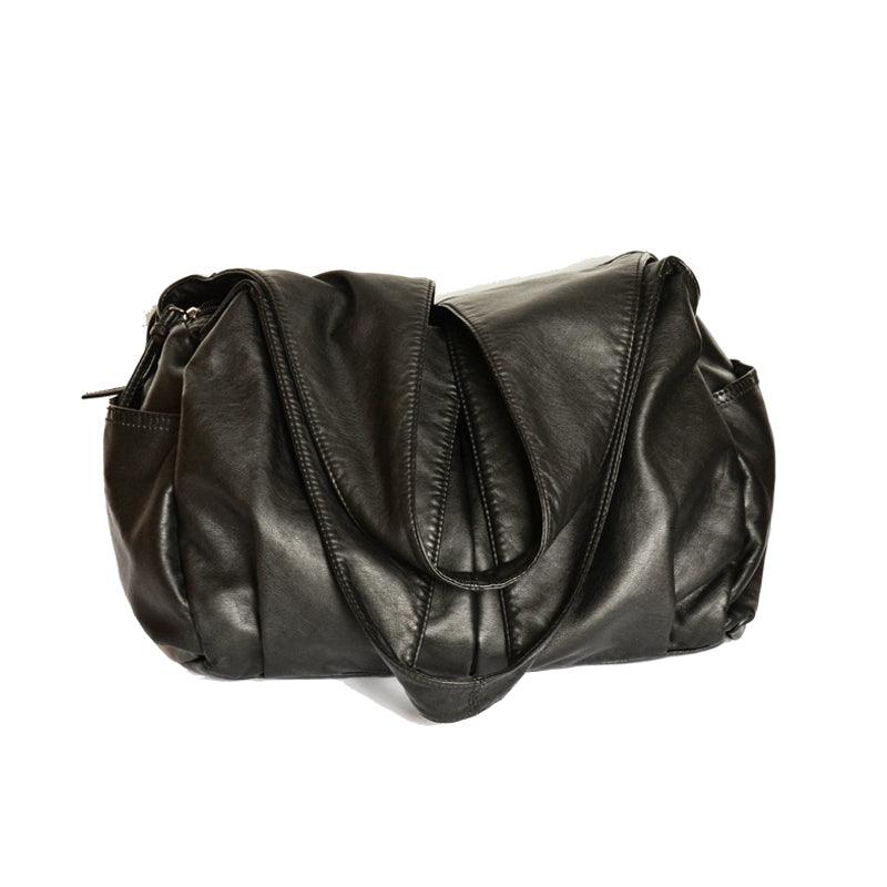 New Burlie PU Washed Handbags Women Shoulder Bags Hobos Handbag For Woman soft Messenger satchel Bags Women Leather casual tote