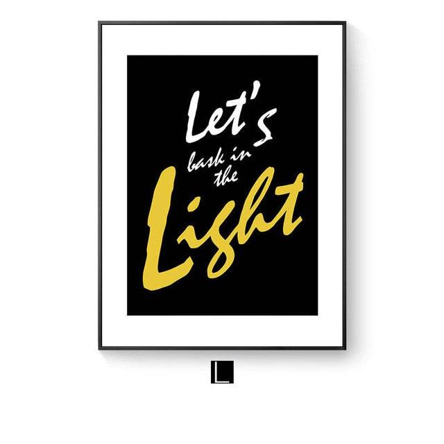 Modern abstract Letter combinations Wall Art Canvas Painting Nordic Posters And Prints Black yellow Nursery Wall Pictures