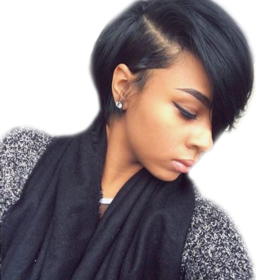 T-BOO Bob Wig Pre Plucked Full Lace Short Human Hair Wigs With Baby Hair Straight Wig Brazilian Glueless Full Lace Wig 130% Remy