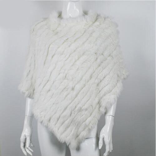 Genuine Real Knitted Rabbit Fur Poncho Wrap Scarves Women Real Rabbit Fur Shawl Scarf Triangle Cape Free Shipping