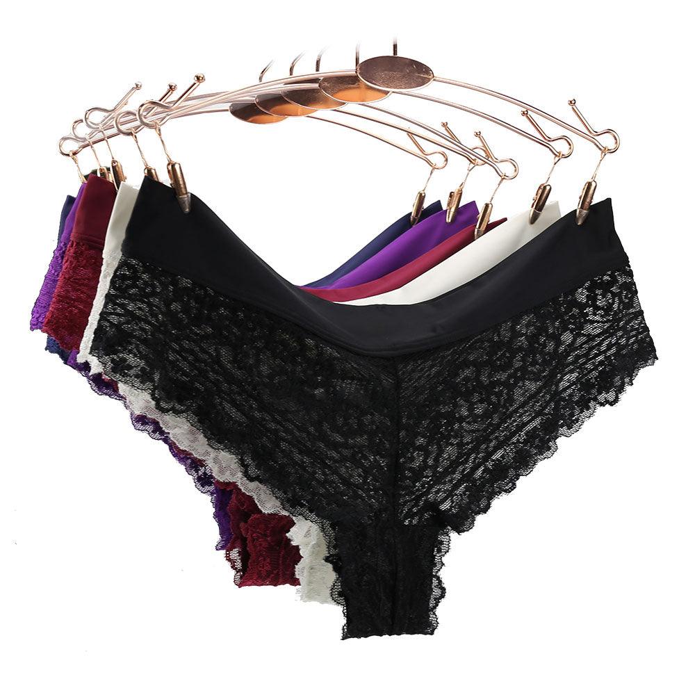 Women Sexy Thong Lace Embroidery Transparent Panty Mesh Hollow G-string Ladies Summer Low rise Breathable Seamless Underwear Hot