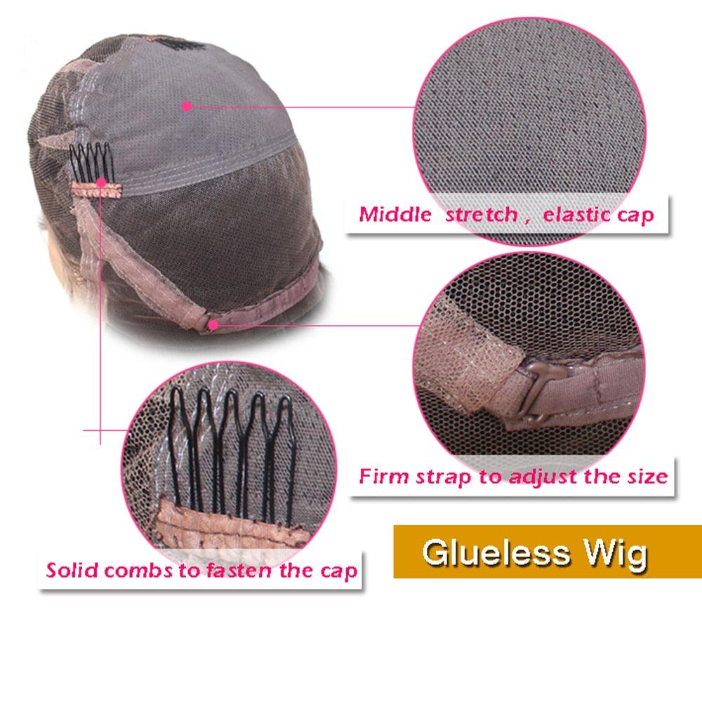 T-BOO Full Lace Human Hair Wigs Long Body Wave Inches Brazilian Virgin Hair Wig with Baby Hair for Women Bleached Knots