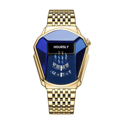 T-BOO Men Wrist Watches Golden Luxury Brand Trend Cool Stainless Steel Technology Fashion Quartz Watch Relogio Masculino