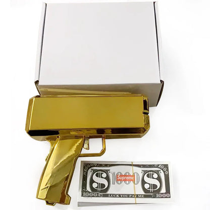 Handheld Money Gun Cash Shooter – Fun Party Prop for Weddings, Birthdays, Celebrations, Bachelor Parties, Events &amp; Movie Scenes