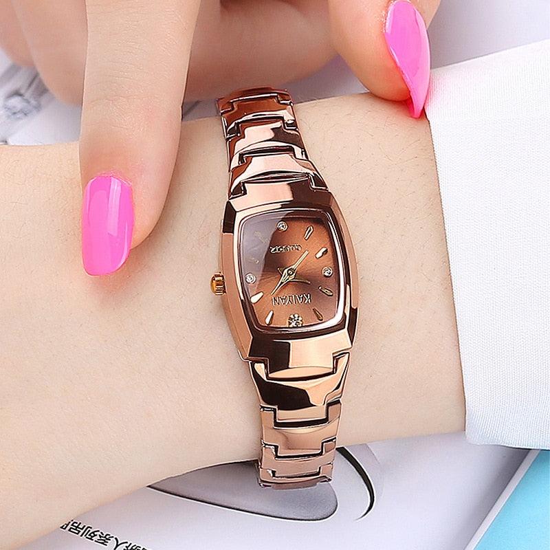 T-BOO Women Luxury Watches Crystal Bracelet Quartz Watch Steel Female Wristwatch Montre Femme Relogio Top Brand Fashion