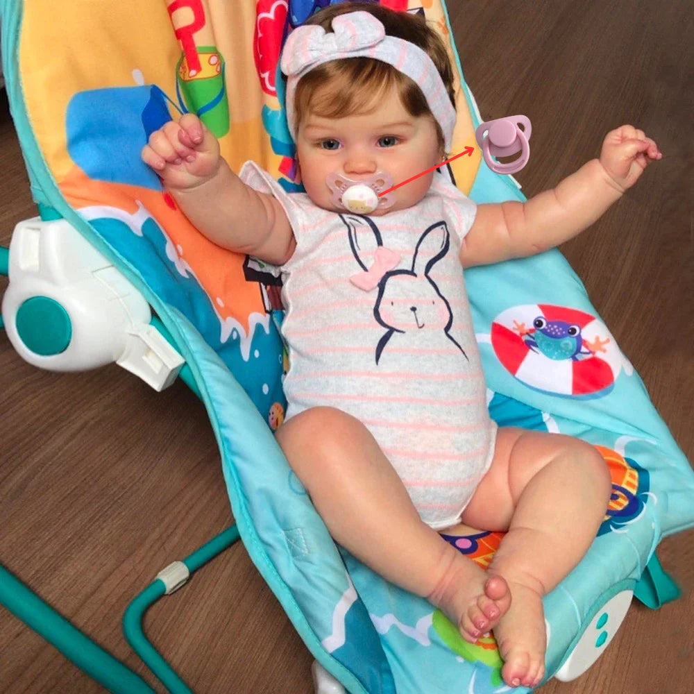 "50CM Lifelike Reborn Baby Doll Maddie – Hand-Painted with Visible Veins, Realistic 3D Skin Tone, Perfect Christmas Gift for Kids & Collectors"