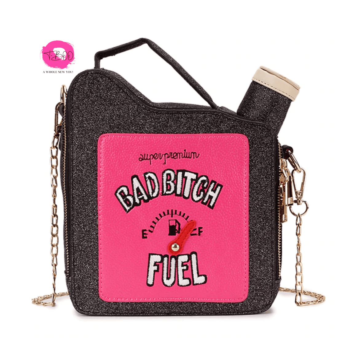 "Gasoline Bottle Crossbody Bag: Novelty Totes, Purses, and Handbags with Shoulder Chain"