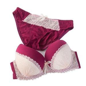Women Plus size Sexy Lace Bra and Underwear Panty Set